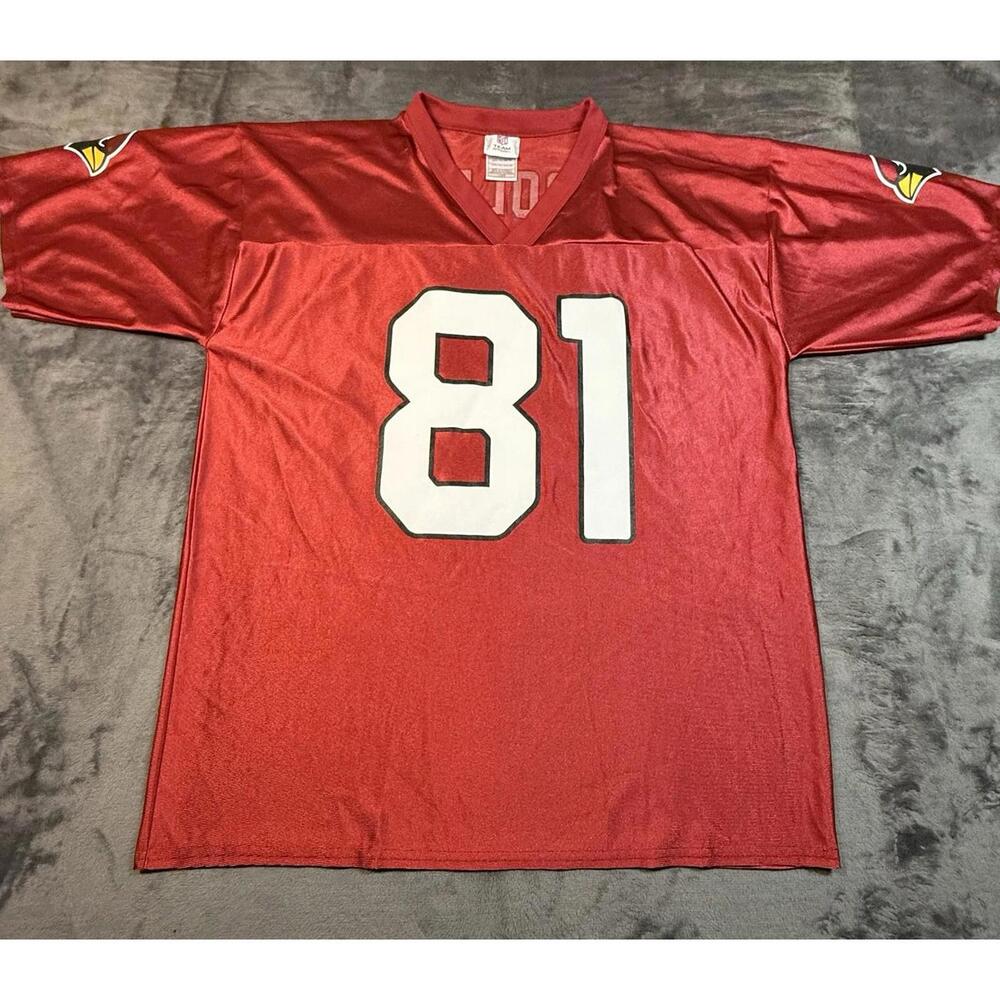 Arizona Cardinals Jersey Mens Large Red Anquan Boldin #81 NFL Vintage